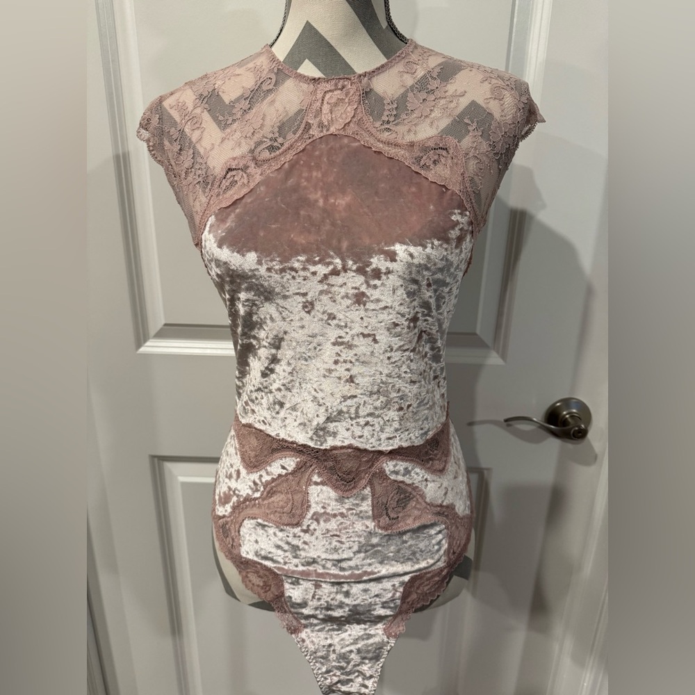 Victoria’s Secret Pink Velvet Thong Teddy